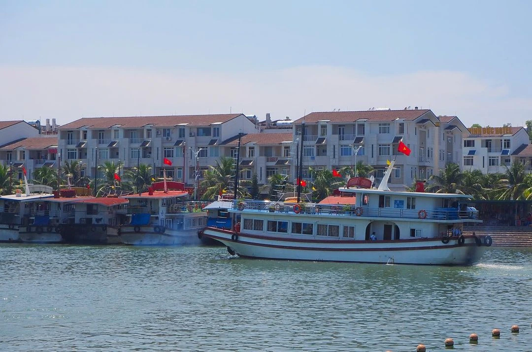 Cruise is docking in Tuan Chau Marina