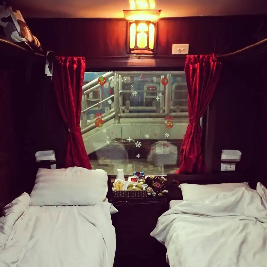 a overnight train cabin to Sapa