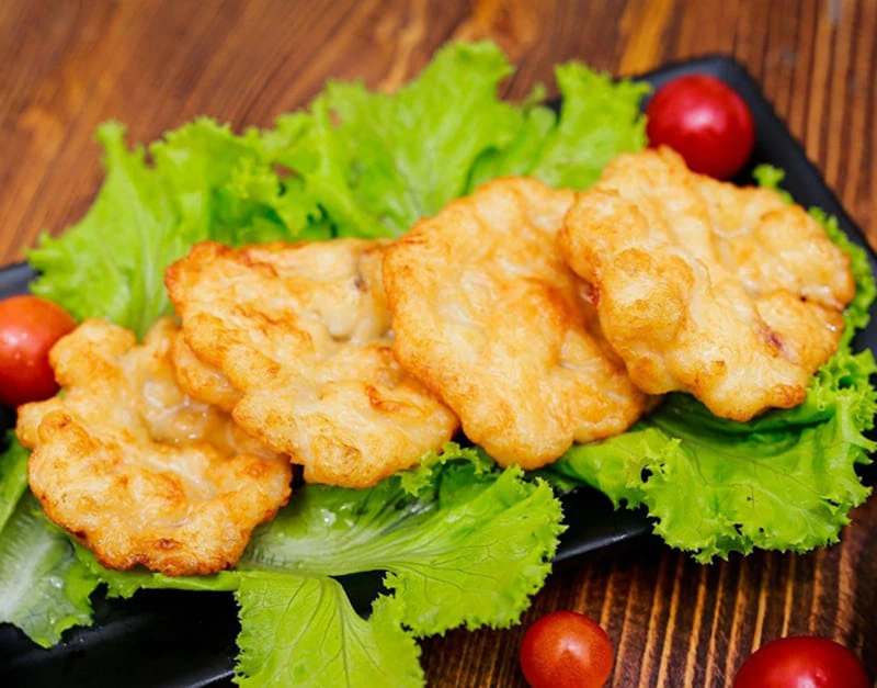 a dish of Fried Squid Cake