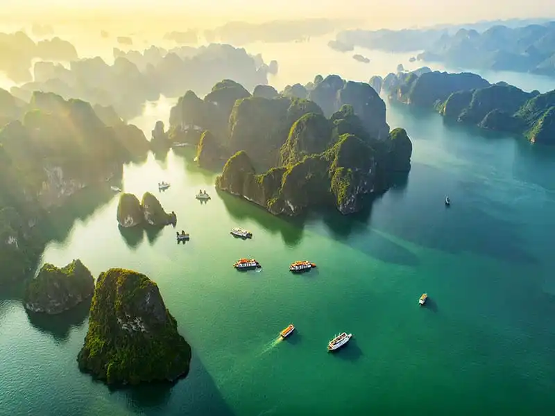 Lan Ha Bay aerial View