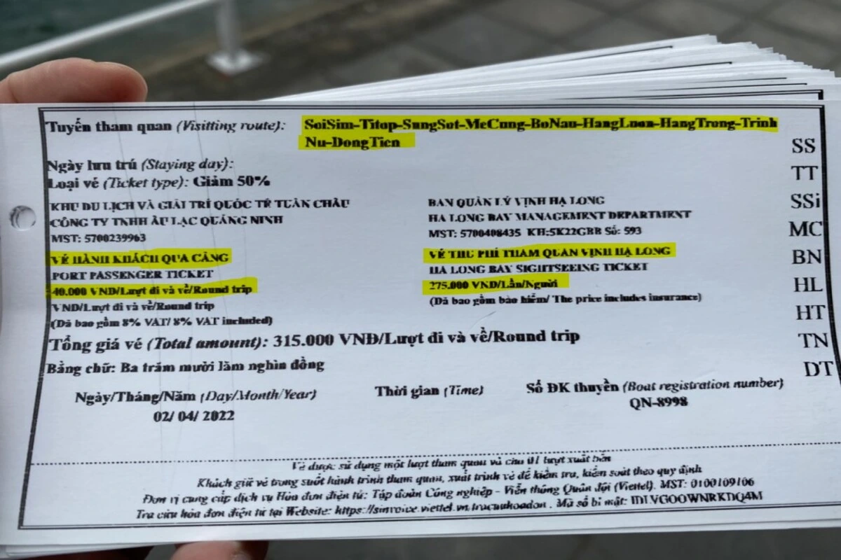 Halong Bay ticket