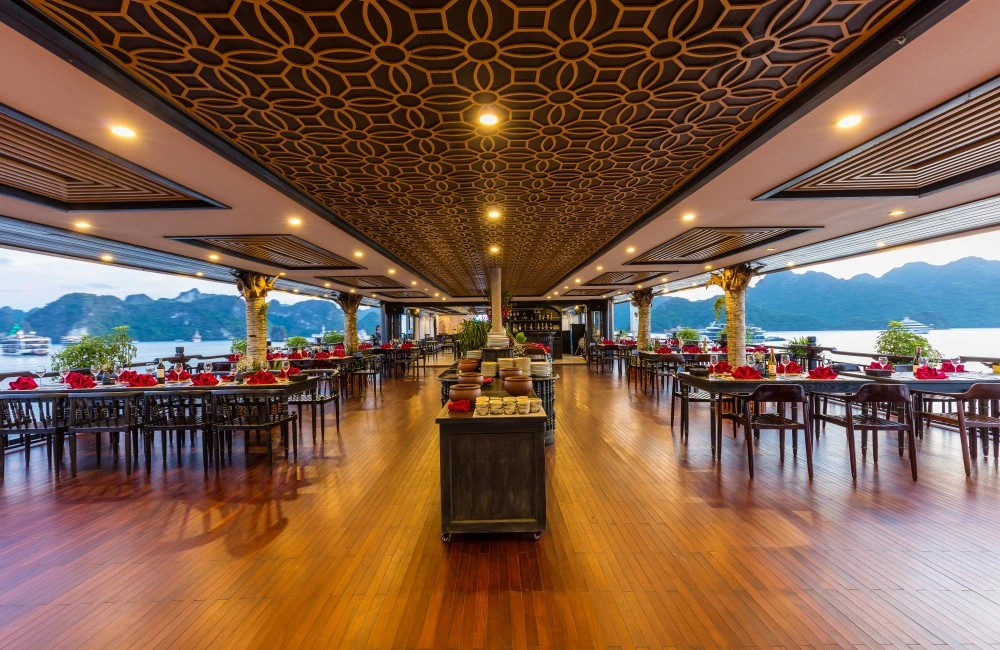 Open door restaurant on top deck