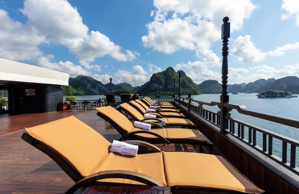 Sundeck with loungers