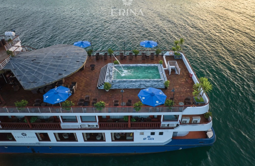 Back of the cruise view from above