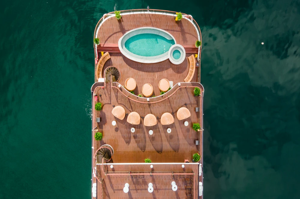 Cruise decks from above