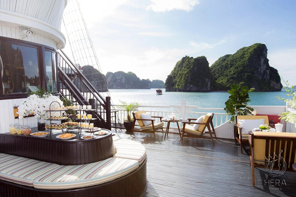 Afternoon Tea party on sundeck