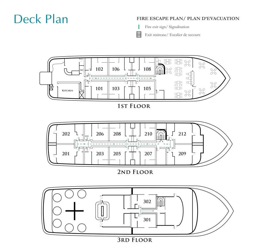 Le Journey Luxury Cruise deck plan