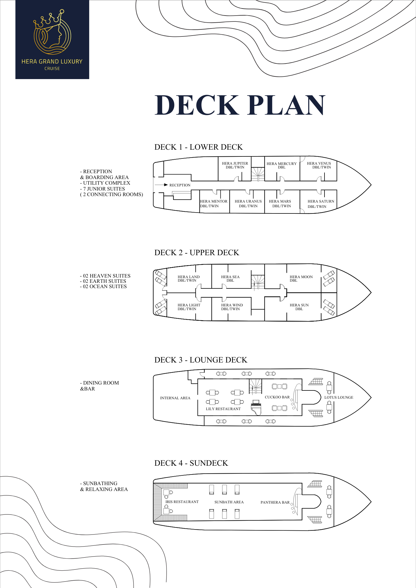 Hera Grand Luxury Cruise Deck Plan