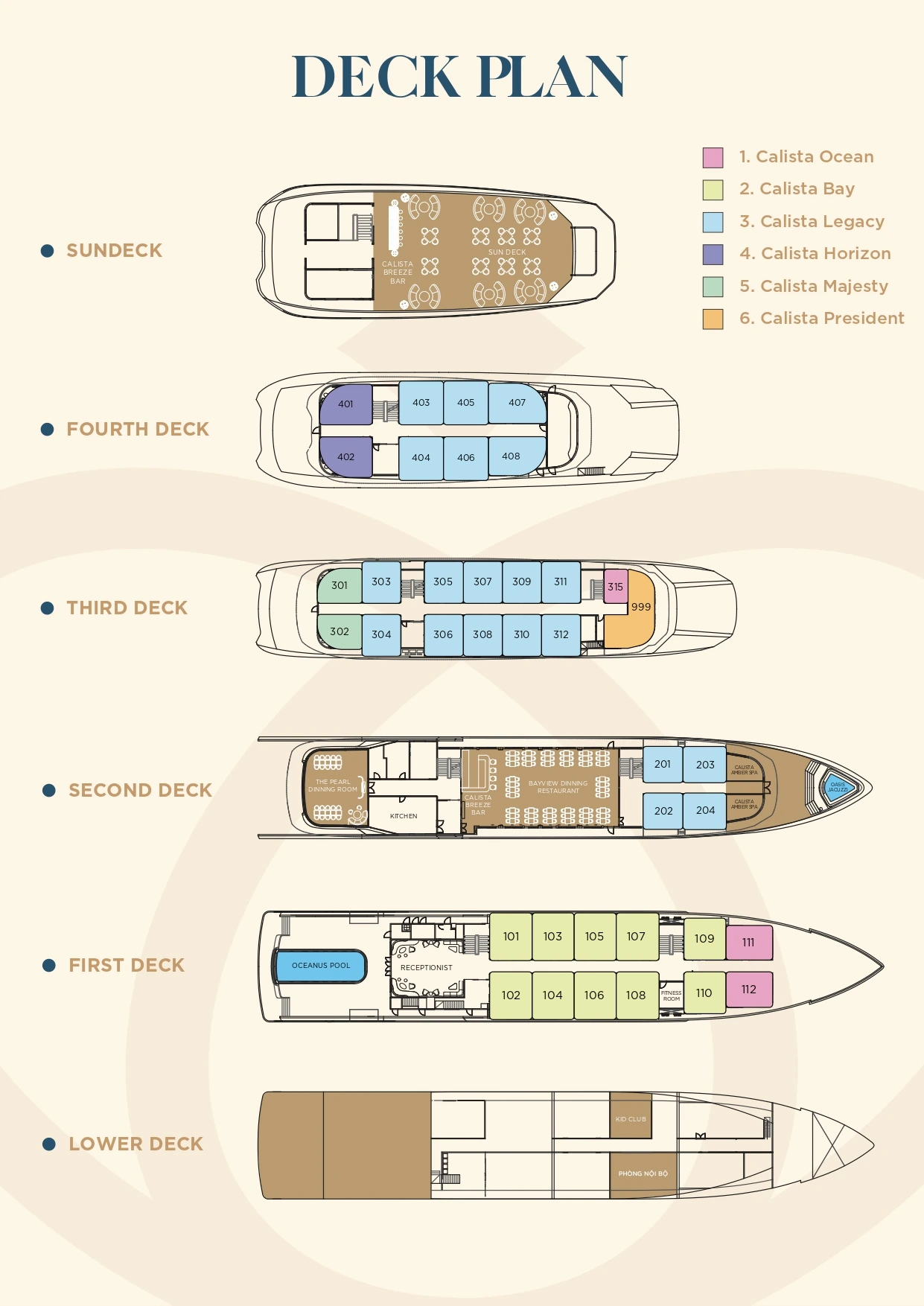 Calista Cruise Deck Plan