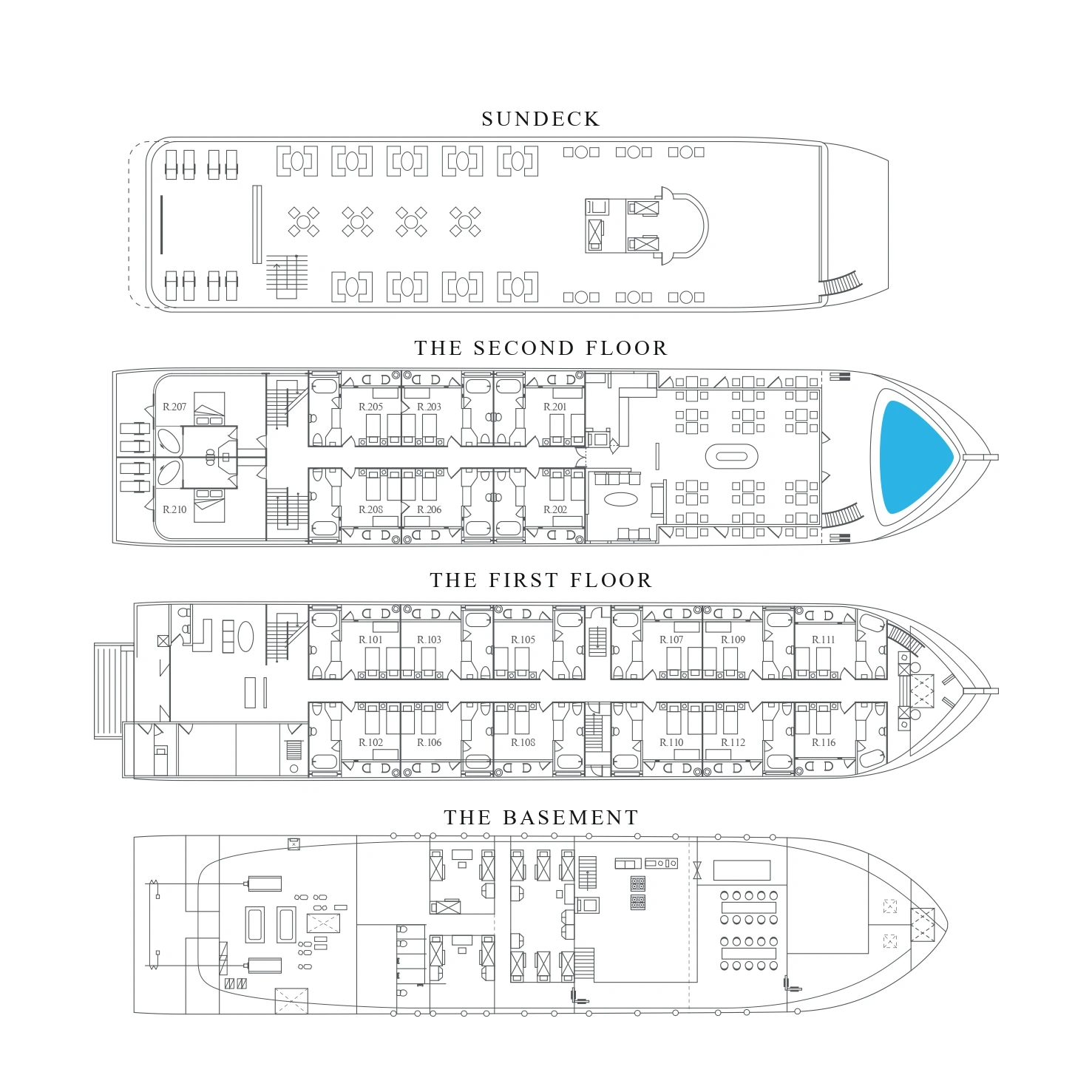 Amanda Luxury Cruise Deck Plan