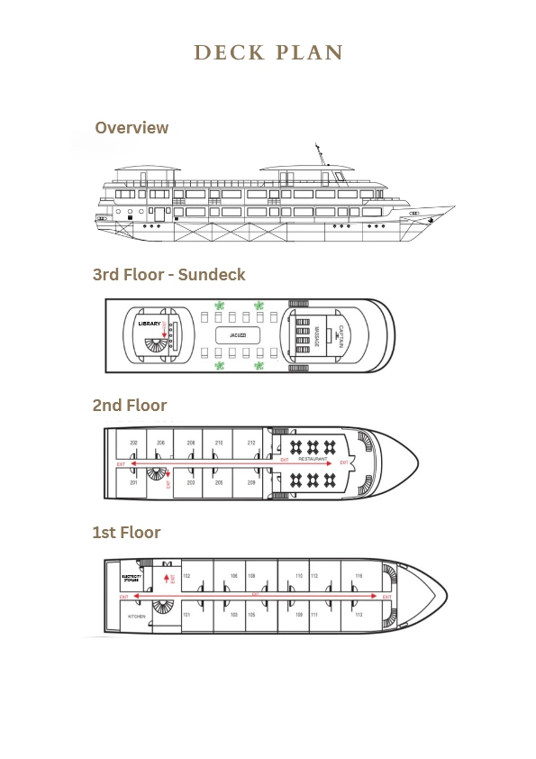 Athena Luxury Cruise Deck Plan