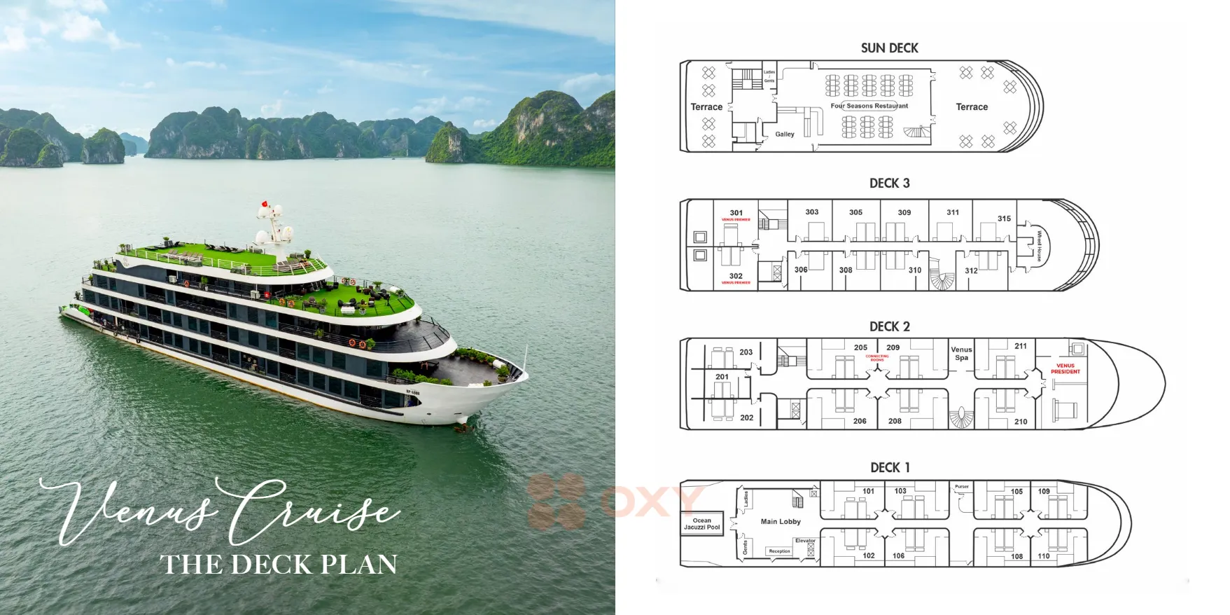 Venus Cruise Deck Plan