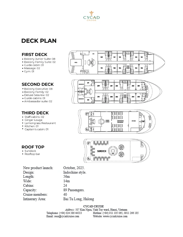 Cycad Cruise Deck Plan