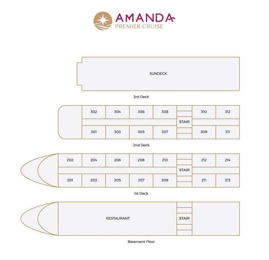 Amanda Premier Cruise Deck Plan