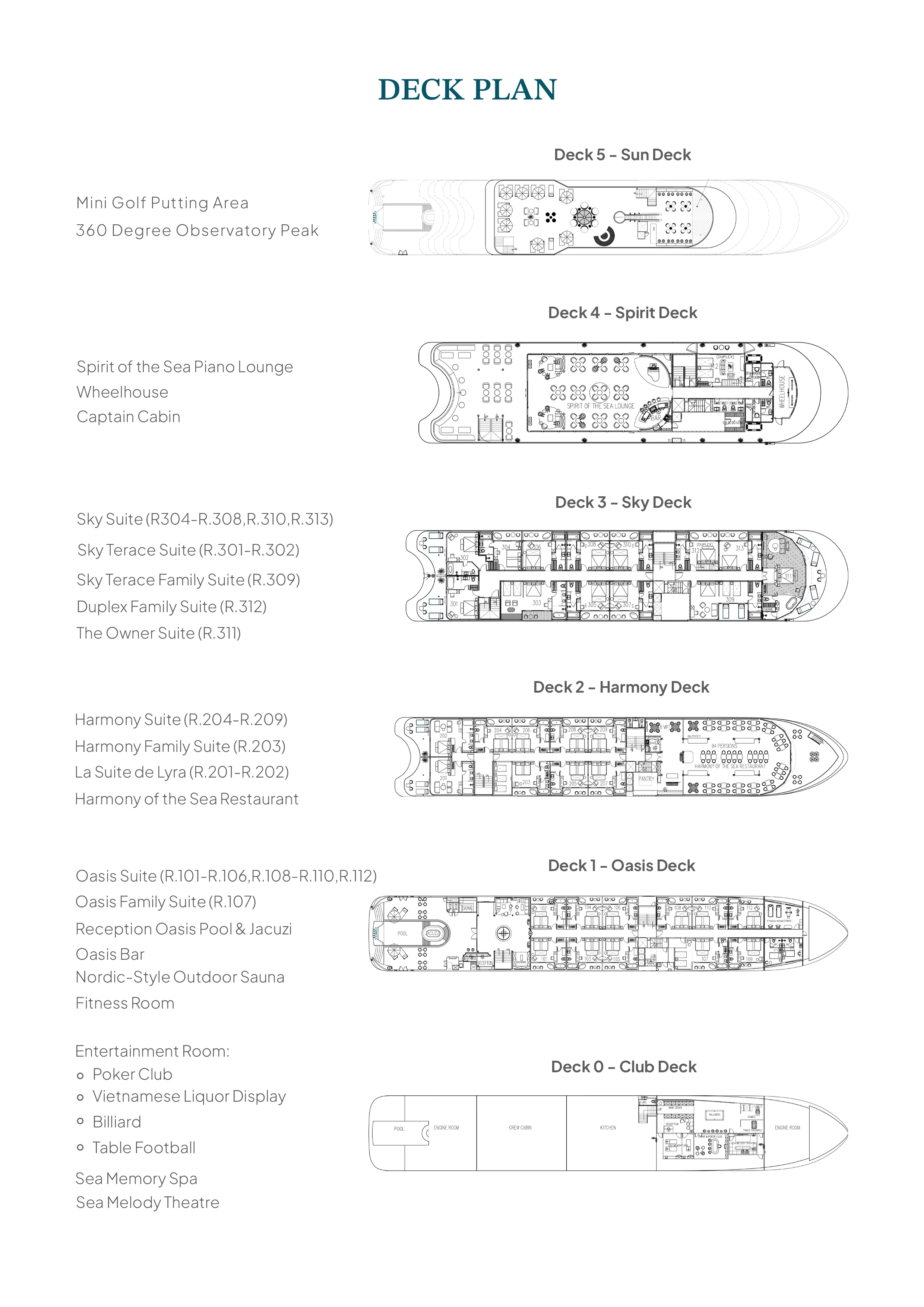 Lyra Grandeur Cruise deck plan