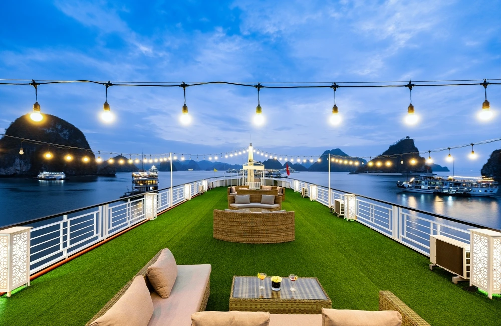Sundeck at night