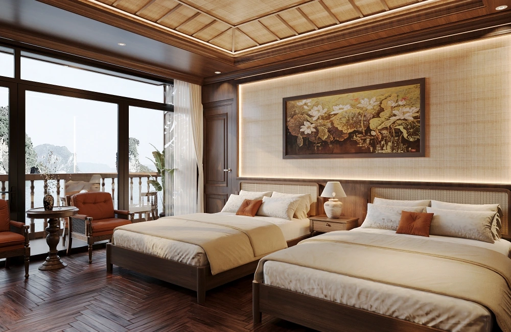 Cruise cabin with balcony