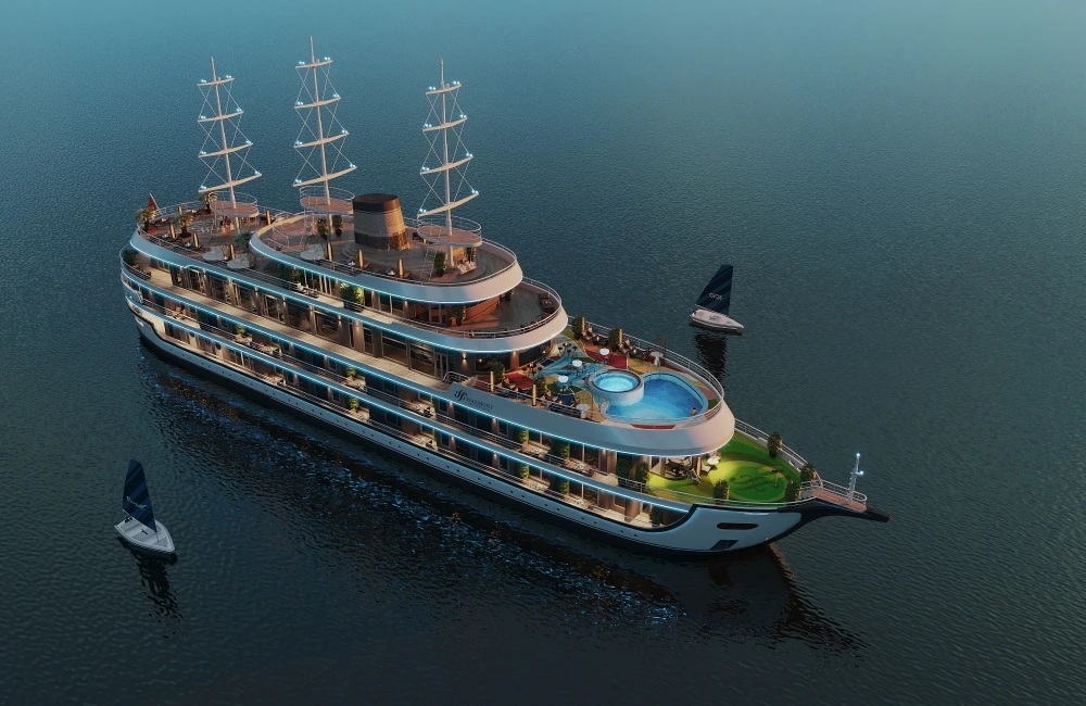 Harmony Boutique Cruise from above
