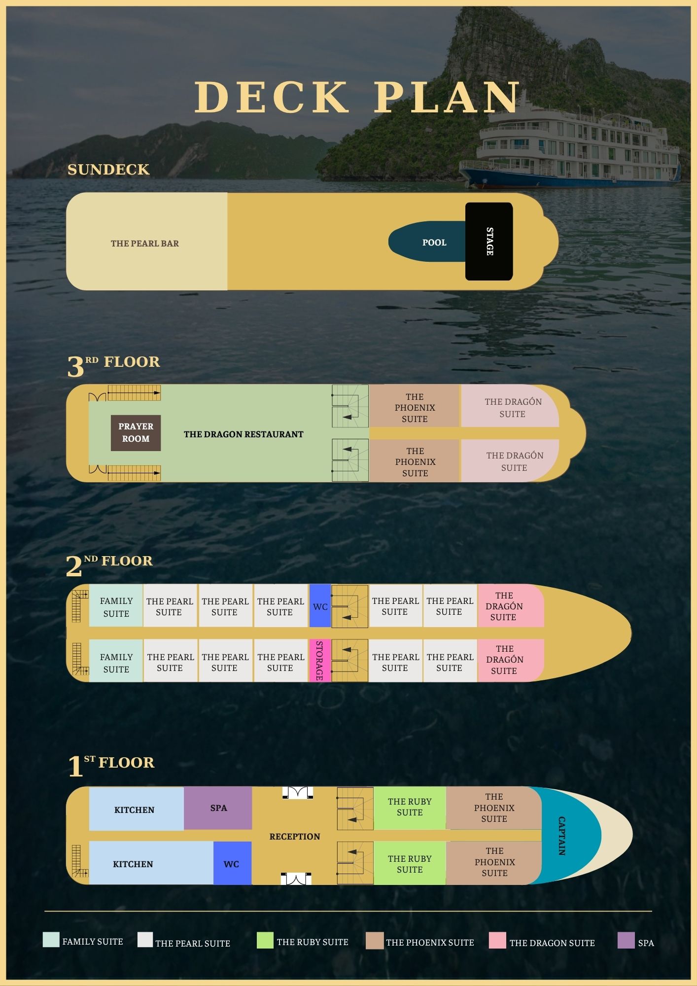 The Pearl Dragon Cruise Deck Plan