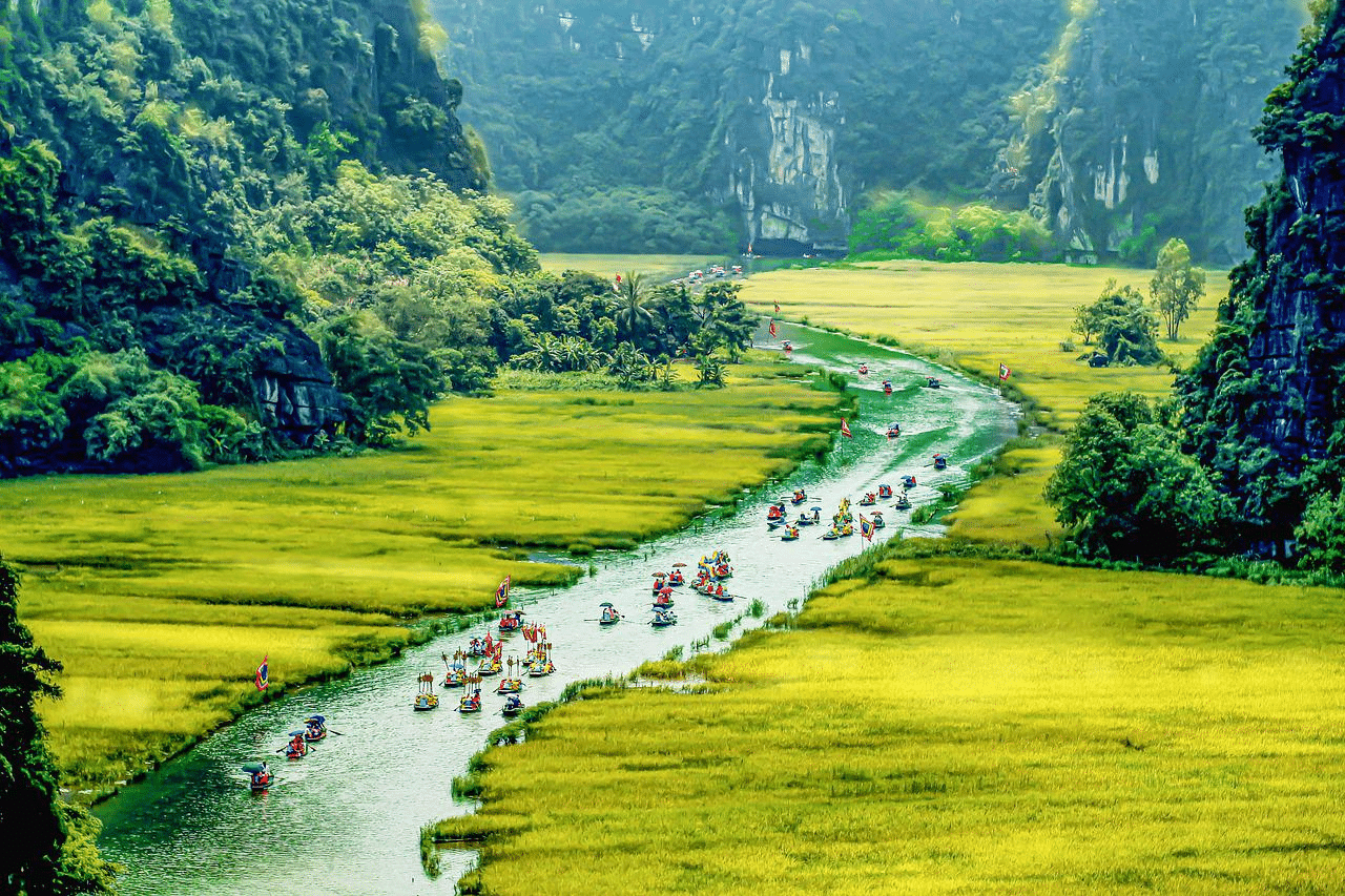 Tam coc from above