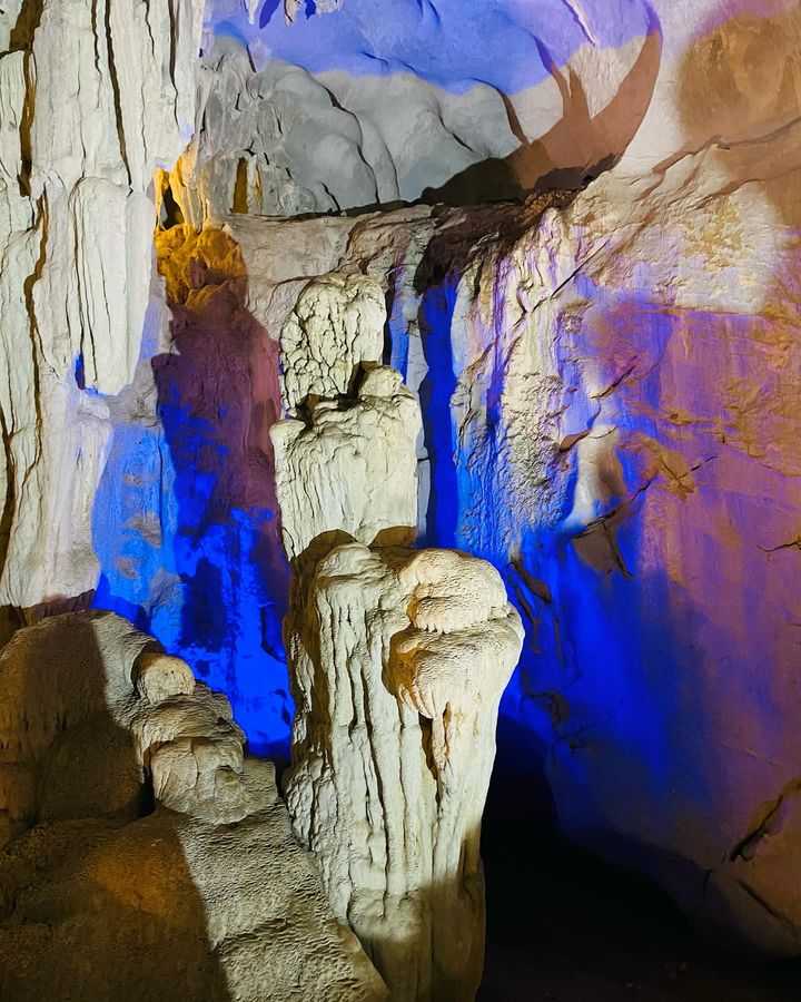 Shining stalagtites