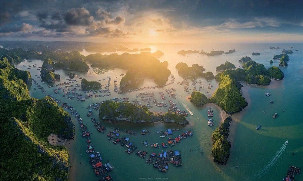 Lan Ha Bay from above