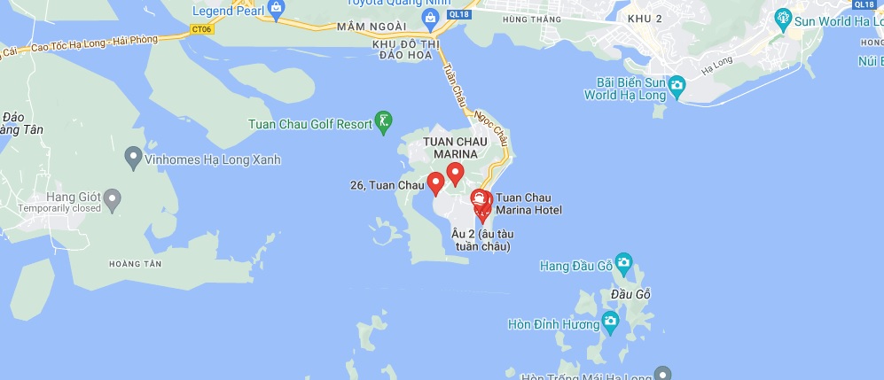 Tuan Chau Marina location